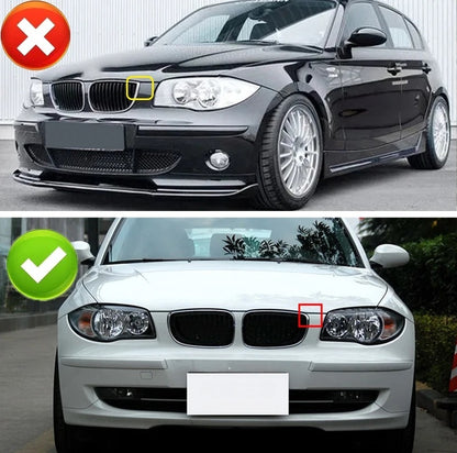 Двойни Бъбреци Решетки За БМВ BMW 1-ва Серия Фейслифт Facelift E81 E82 E87 E88 2008г.-2011г. Черен Гланц Лак