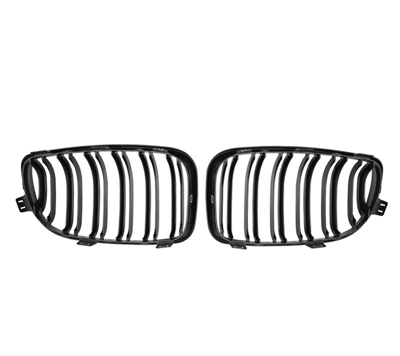 Двойни Бъбреци Решетки За БМВ BMW 1-ва Серия Фейслифт Facelift E81 E82 E87 E88 2008г.-2011г. Черен Гланц Лак