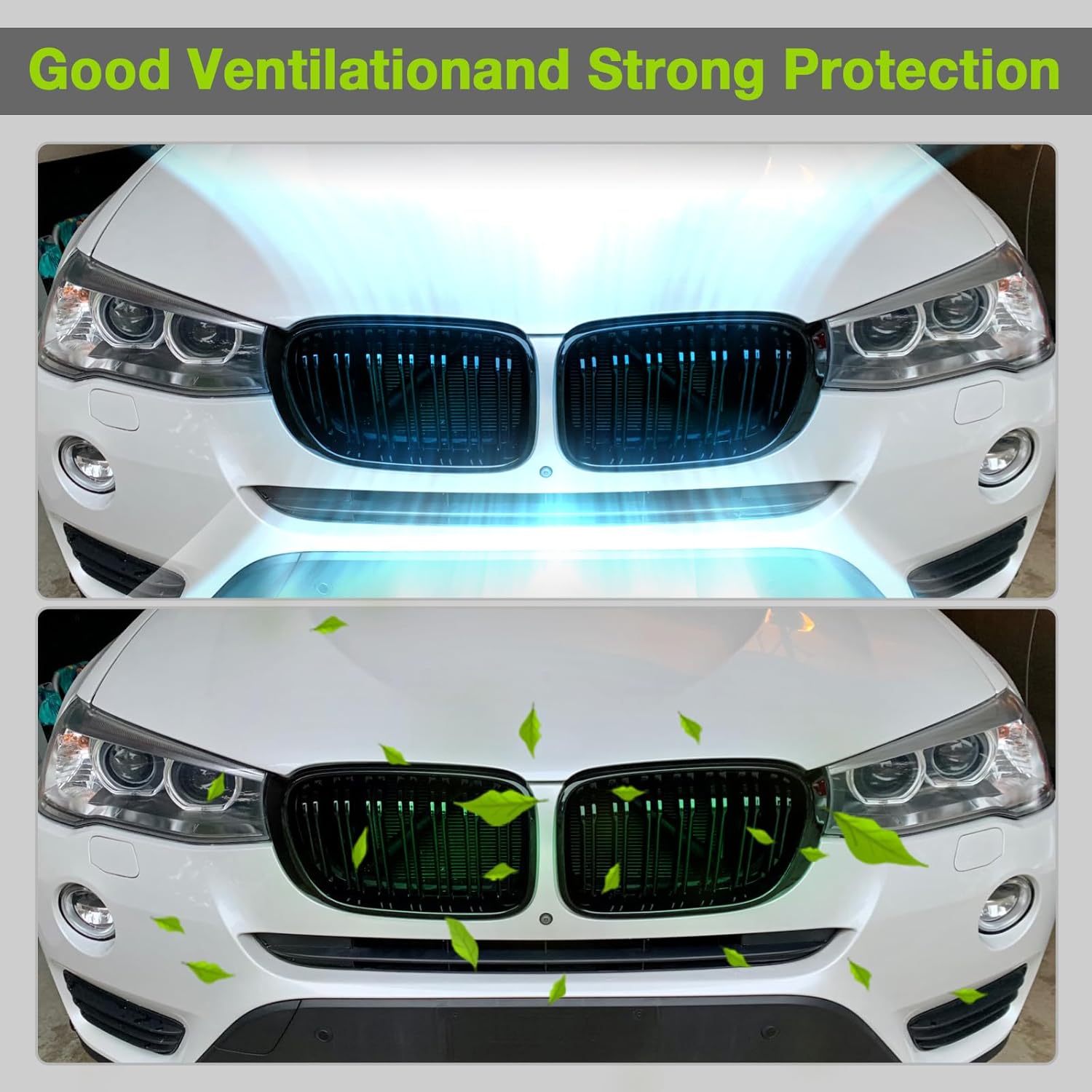 Двойни Бъбреци Решетки За БМВ BMW X3 X4 FACELIFT F25 F26 2014 - 2017г. Черен Гланц Лак