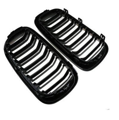 Двойни Бъбреци Решетки За БМВ BMW X5 X6 F15 F85 F16 F86 2014+ Черен Гланц Лак