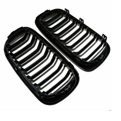 Двойни Бъбреци Решетки За БМВ BMW X5 X6 F15 F85 F16 F86 2014+ Черен Гланц Лак