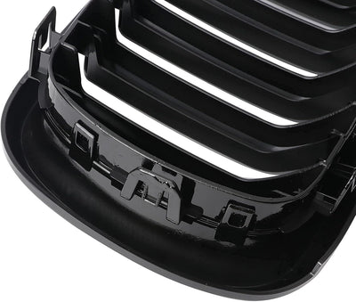 Двойни Бъбреци Решетки За БМВ BMW X5 X6 F15 F85 F16 F86 2014+ Черен Гланц Лак