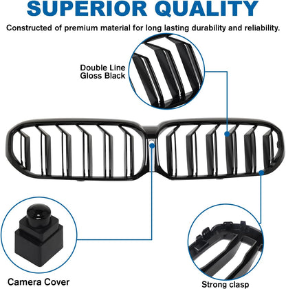 Двойни Бъбреци Решетки За BMW 5 SERIES G30 G31 LCI БМВ 5-та Серия Facelift BMW G30 G31 G38 2020г.-2023г. Черен Гланц Лак