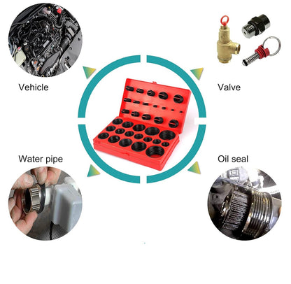 Универсален комплект от 419 бр. гумени О-пръстени