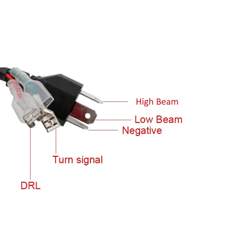 Универсален 7 инча 18см ЛЕД LED фар лампа халоген 12V-24V къси/дълги с DRL дневни светлини мигач бяло-жълто 4800lm за АТВ джип мотоциклет камион трактор и др.