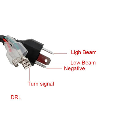 Комплект от 2бр. yниверсален 7 инча 18см ЛЕД LED фар лампа халоген 12V-24V къси/дълги с DRL дневни светлини мигач бяло-жълто 4800lm за АТВ джип мотоциклет камион трактор и др.
