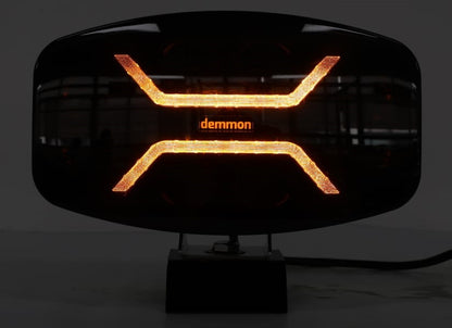 LED ЛЕД диоден фар халоген лампа 12V - 24V 48W бяло-жълто с черно стъкло за АТВ джип камион трактор земеделски и селскостопански машини и др. 245 x 139.4 x 90 mm E-mark E9