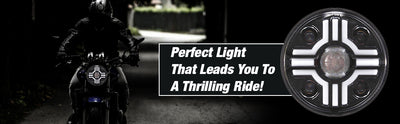 Универсален 7 инча 18см ЛЕД LED фар лампа халоген 12V-24V къси/дълги с DRL дневни светлини мигач бяло-жълто за АТВ джип мотоциклет камион трактор и др.