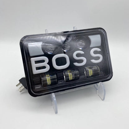 Универсалeн 5 инча ЛЕД LED фар лампа халоген 12V-24V къси/дълги с DRL дневни светлини мигач бяло-жълто 4800 lm за АТВ джип камион трактор и др.