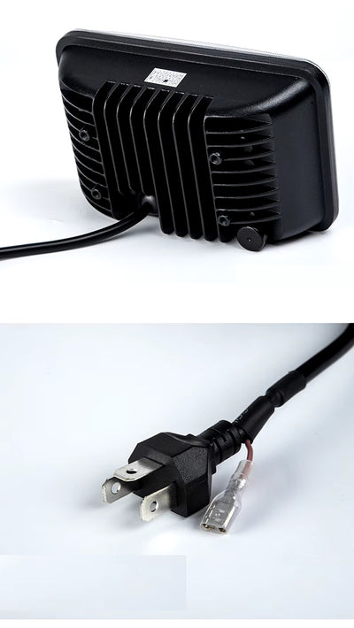 Комплект от 2бр. универсалeн 5 инча ЛЕД LED фар лампа халоген 12V-24V къси/дълги с DRL дневни светлини мигач бяло-жълто 8000lm за АТВ джип камион трактор и др.