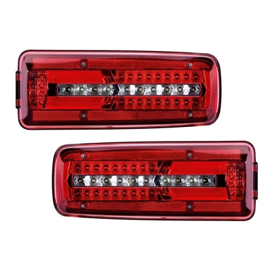 Комплект Ляв и Десен LED стопове 24V с 8 функции подходящи за Ремарке Караванa Бус Тир Камион Man Ман
