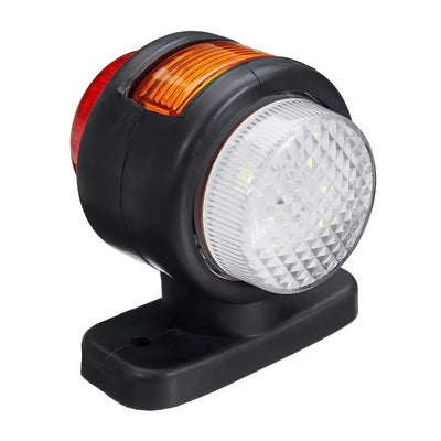 Комплект от 2 броя LED ЛЕД светодиодни габарити токоси рогче рогчета 12V-24V с три светлини бяла-жълта-червена