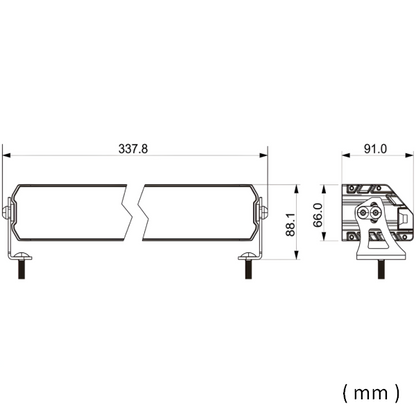 30.5 cm / 12 Инча 12V - 24V Висококачествен Led Bar Лед Бар Диоден Прожектор с бяла DRL габаритна светлина и оранжева аварийна блиц 4800LM