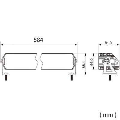 58.5 cm / 23 Инча 12V - 24V Висококачествен Led Bar Лед Бар Диоден Прожектор с бяла DRL габаритна светлина и оранжева аварийна блиц 7800LM
