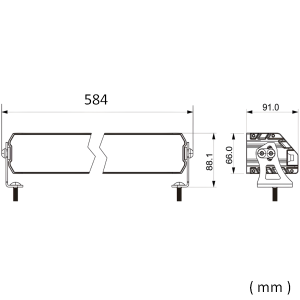 58.5 cm / 23 Инча 12V - 24V Висококачествен Led Bar Лед Бар Диоден Прожектор с бяла DRL габаритна светлина и оранжева аварийна блиц 7800LM
