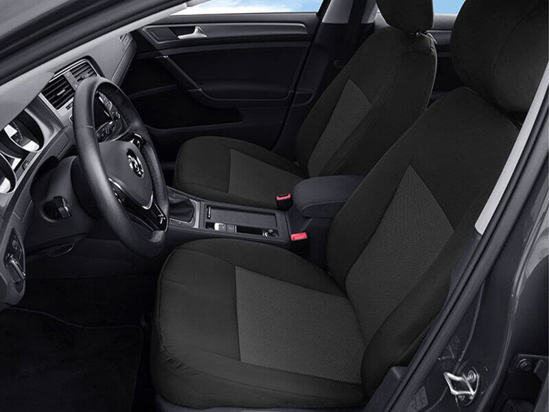 Пълен Комплект Тапицерия Kegel за предни+задни седалки на Volkswagen Golf 7 VII 2012-2019 Черна Текстил