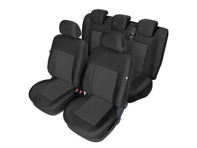 Пълен Комплект Тапицерия Kegel серия Tailore Made за предни и цяла задна седалка на Opel Corsa E 2014-2019 Черна Текстил