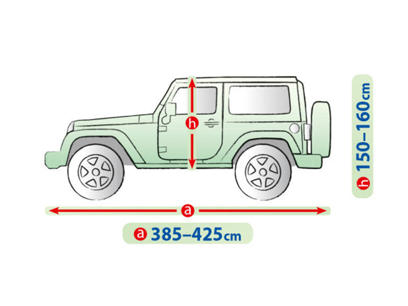 Висококачествено Покривало Kegel за Jeep Wrangler Серия Mobile размер M 385 - 425см х 150 - 160см