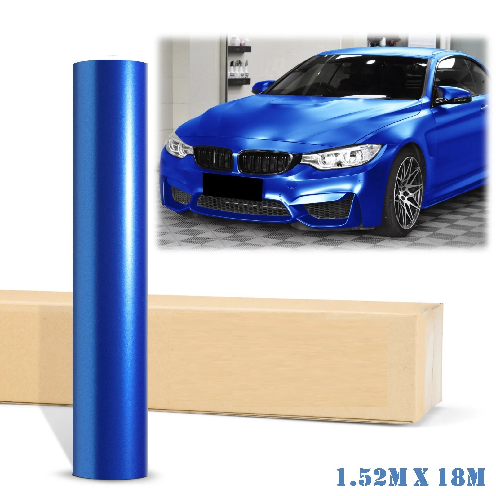 Синъо Матирано Декоративно автомобилно фолио 1.52 X 28M Blue Matte Vinyl Wrap