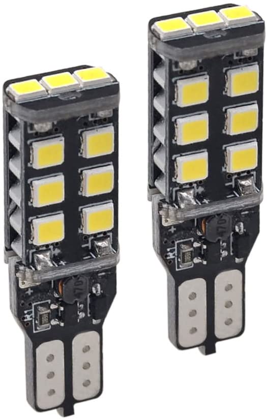 Комплект LED T10 Крушки за Задна Светлина - 6000K Бяла Светлина, 600LM (2 броя)