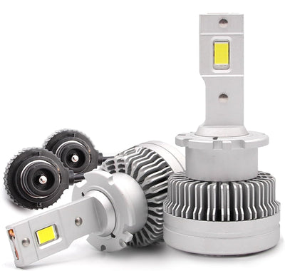 Комплект от 2 броя LED ЛЕД диодни крушки D2S за xenon 12-24V 50000lm Canbus без грешки 6000K