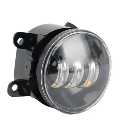 Комплект 2 броя LED фарове за мъгла, халогени за Dacia, Renault, Ford, Citroen, Suzuki, бяла светлина, Ø91 мм, 12V, алуминиев корпус, H8/H11 букса