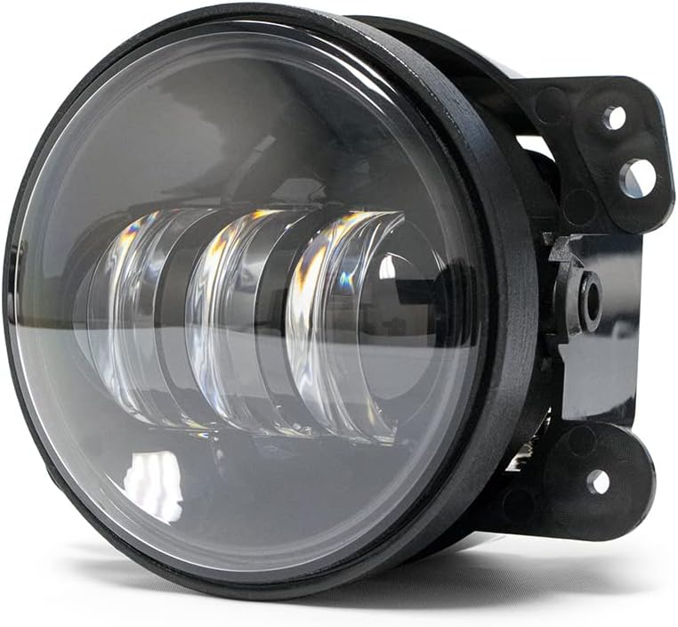 Комплект 2 броя LED фарове за мъгла, халогени за Dacia, Renault, Ford, Citroen, Suzuki, бяла светлина, Ø91 мм, 12V, алуминиев корпус, H8/H11 букса