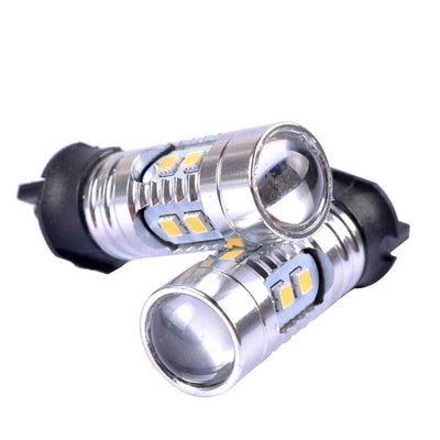 Комплект от 2 броя LED крушки PW24W / PWY24W – 2323 SMD бяла светлина 6000K 360° 12–30V, Canbus без грешки