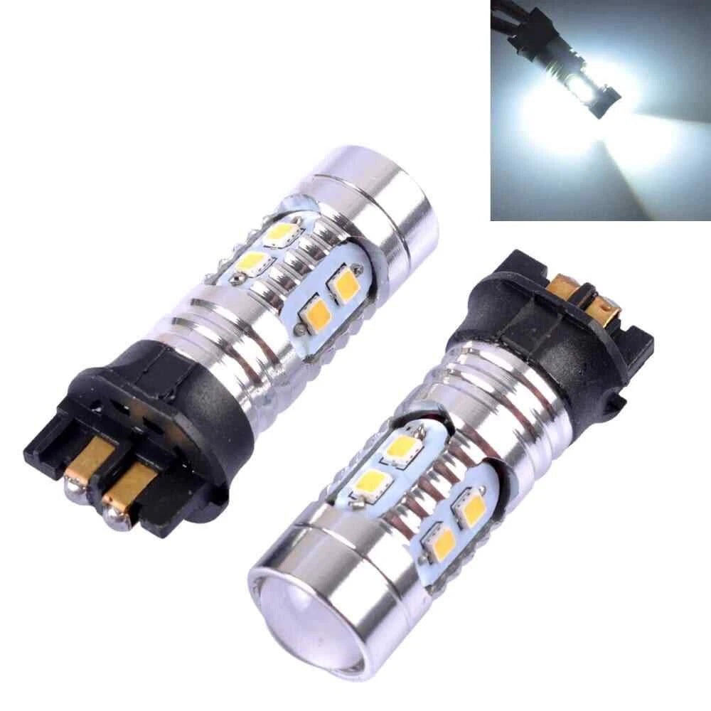 Комплект от 2 броя LED крушки PW24W / PWY24W – 2323 SMD бяла светлина 6000K 360° 12–30V, Canbus без грешки