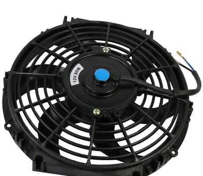 Универсален електрически вентилатор перка за радиатор – 10 инча ( 25см), 12V, 80W, ABS и стомана, безшумен