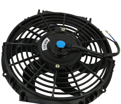 Универсален електрически вентилатор перка за радиатор – 10 инча ( 25см), 12V, 80W, ABS и стомана, безшумен