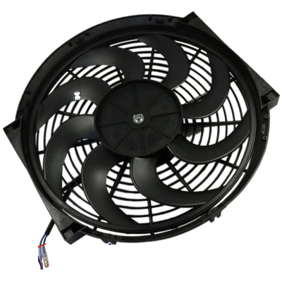 Универсален електрически вентилатор перка за радиатор – 14 инча(36см), 12V, 80W, ABS и стомана, безшумен