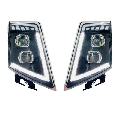 Комплект LED Фарове с DRL дневна светлина къси-дълги, мигач за камион Volvo FH13 FH16 FM460 FH500 - 24V