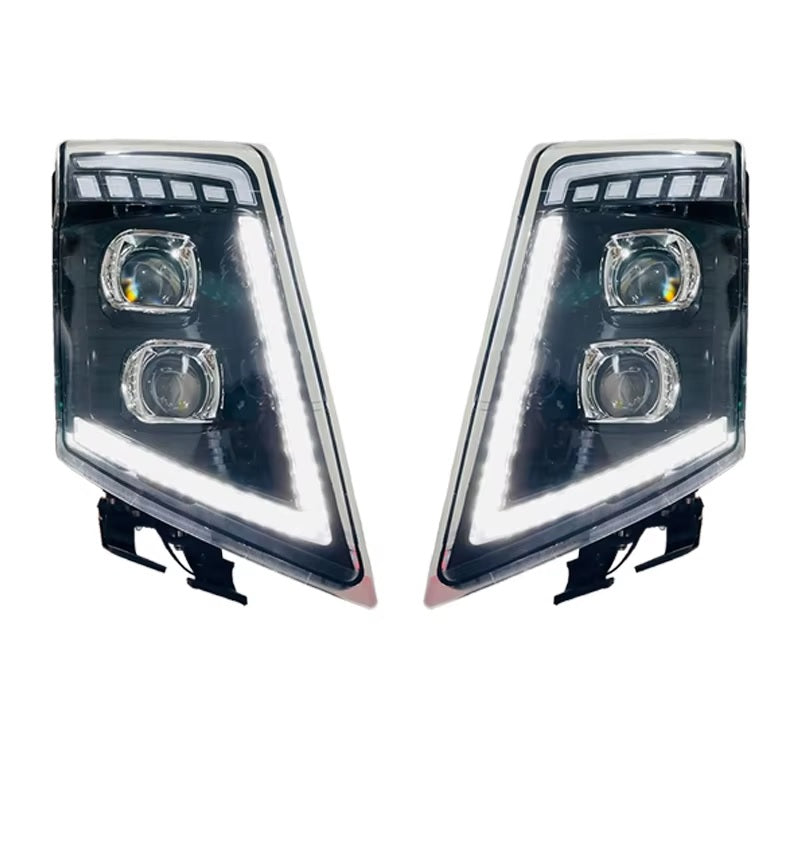 Комплект LED Фарове с DRL дневна светлина къси-дълги, мигач за камион Volvo FH13 FH16 FM460 FH500 - 24V