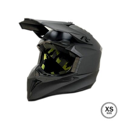 Детска Каска за Мотор, ATV, велосипед - Ендуро, Крос – размер XS (47–48 см), Черен мат