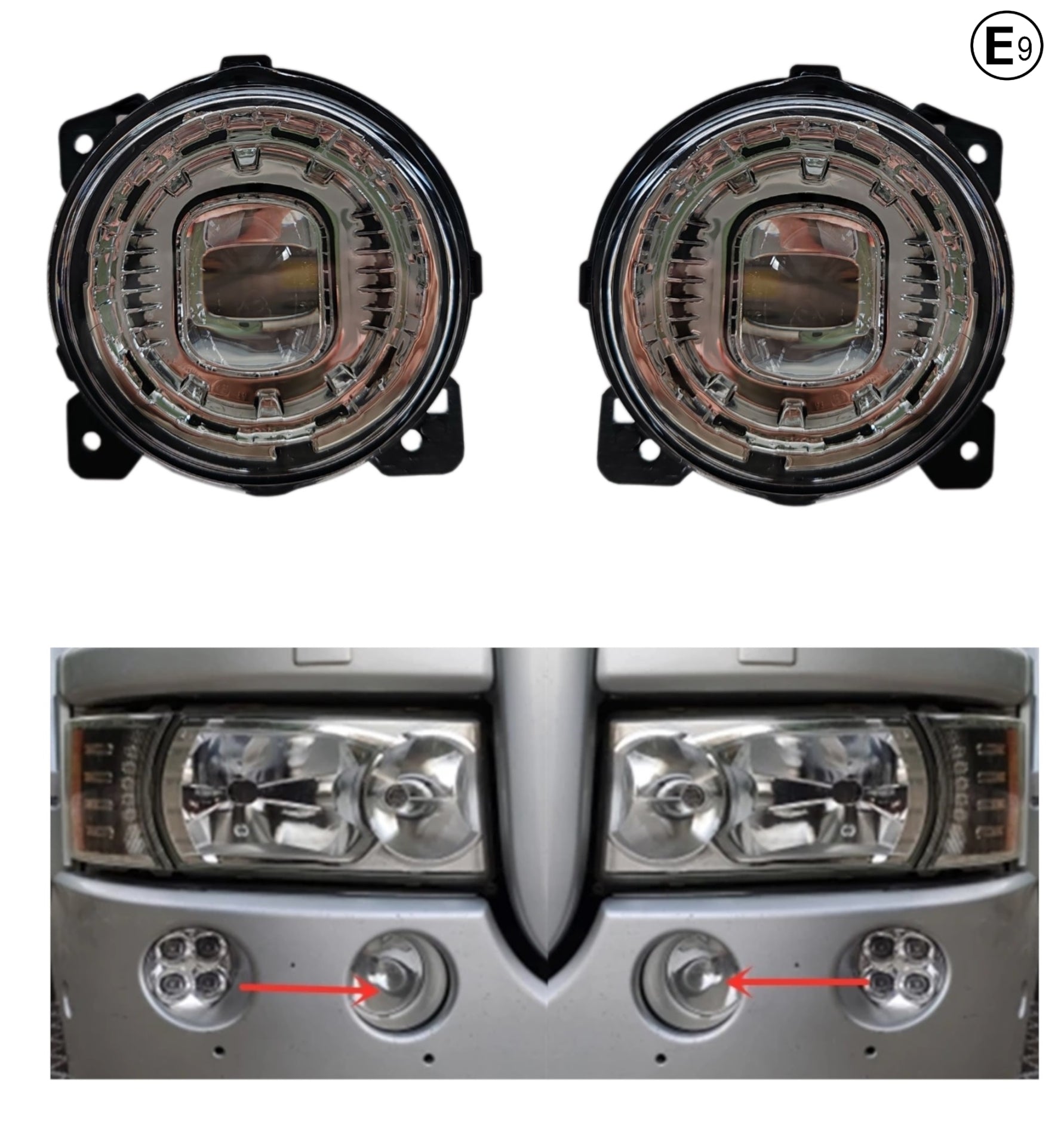 Комплект LED халогени, фарове за мъгла за SCANIA серия P, G, R, T 2004-2017