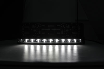 Рамка за Номер с Вграден LED Бар 20 51cm 12v 24v Бяла и Оранжева Дневна DRL Габаритна Светлина