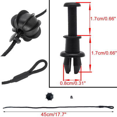 Комплект 2 бр. OEM Щипки / Пинове с Въже за кора на багажник - AUDI, SEAT, SKODA, VW
