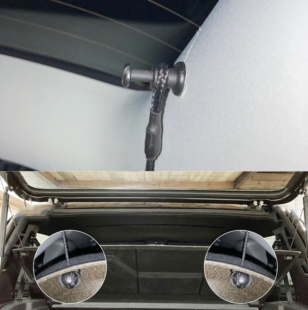 Комплект 2 бр. OEM Щипки / Пинове с Въже за кора на багажник - AUDI, SEAT, SKODA, VW