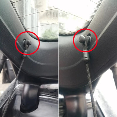 Комплект 2 бр. OEM Щипки / Пинове с Въже за кора на багажник - AUDI, SEAT, SKODA, VW