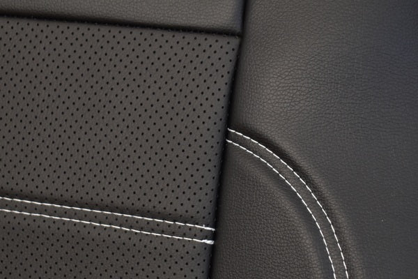 Комплект Универсална Тапицерия King Leather от еко кожа за предни и задни седалки – черни, перфорирани