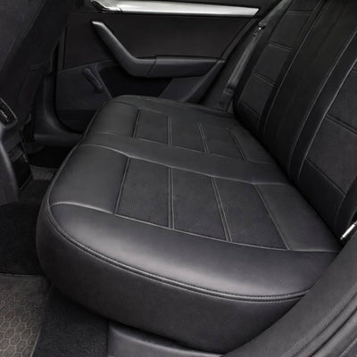 Комплект Универсална Тапицерия King Leather от еко кожа за предни и задни седалки – черни, перфорирани