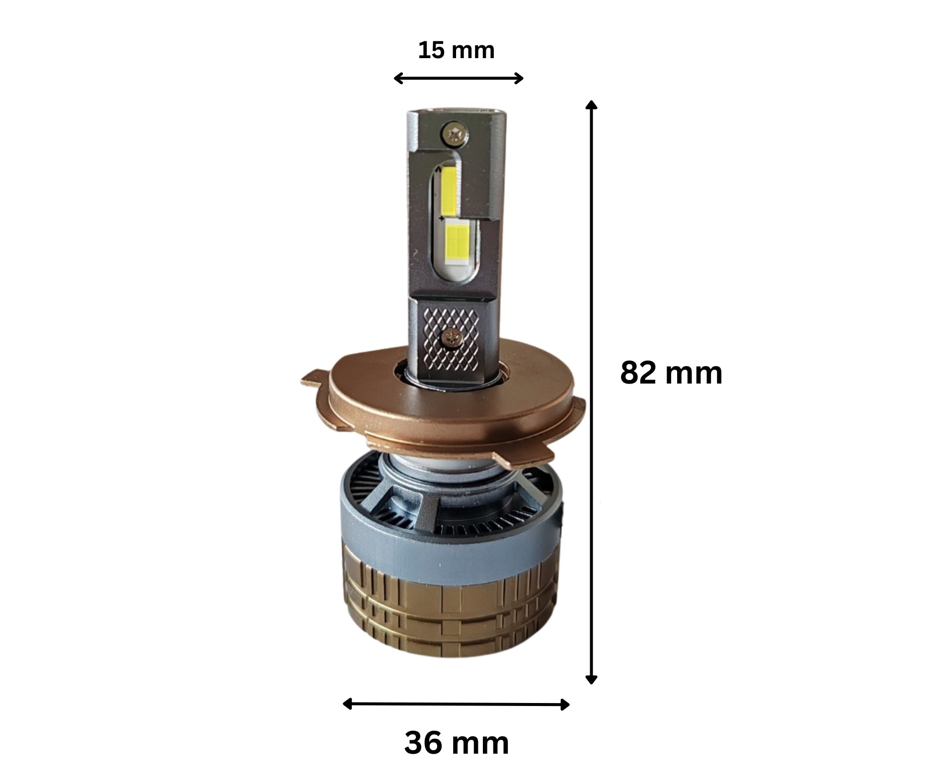 Комплект Smart LED крушки H4 – къси / дълги светлини, Два цвята, CSP Dual Color 3500K – 6500K, Bluetooth приложение, CANBUS, 70W, 12–24V