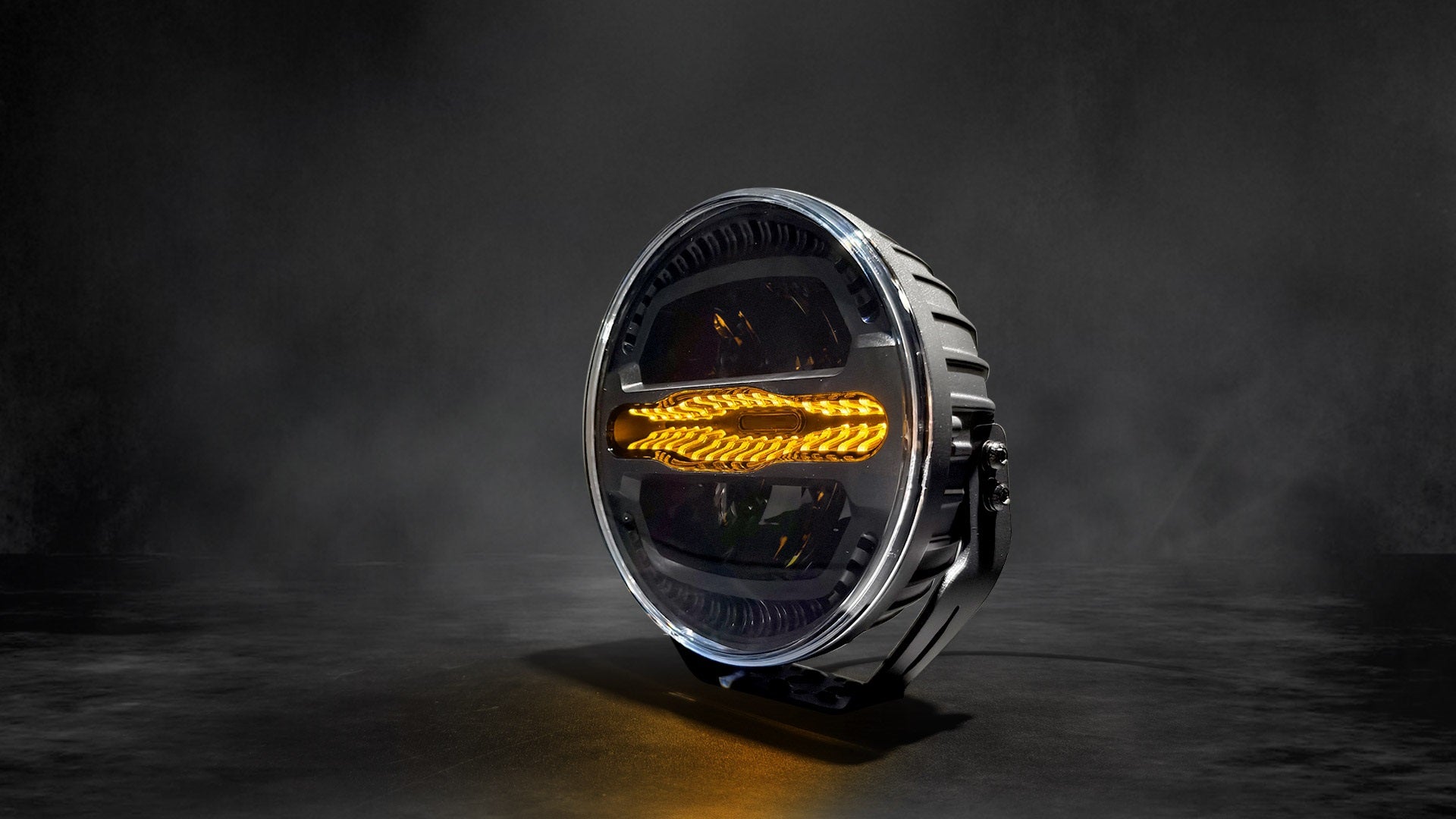 LED комбиниран халоген Flexzon Ø228 мм 12–24V, 175W, 11000 lm, оранжев/бял DRL и аварийна блиц светлина с 4 режима, E-mark, IP67/69K