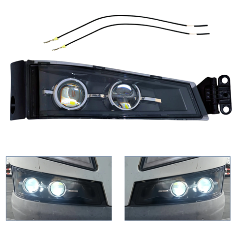 Ляв LED халоген, фар за мъгла с двойна лупа за VOLVO FH4 / FM4 (2013–2019)