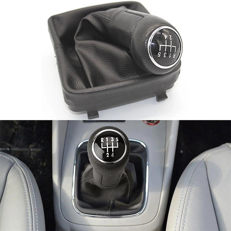 Топка Скоростен Лост с Маншон От Еко Кожа За VW Polo Mk4 5 Скорости ОЕМ 6Q2711113F