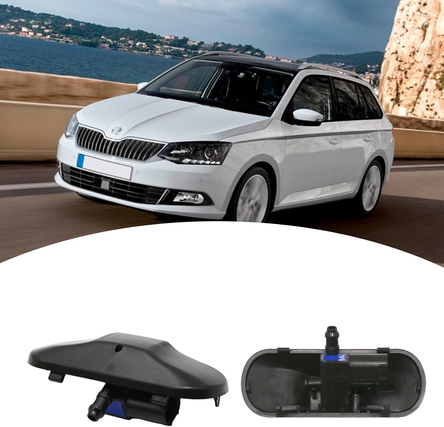 Комплект Дюзи Пръскалки за предно стъкло с подгряване за VW / Skoda / Seat – OEM: 5M0955986 / 2KD955986