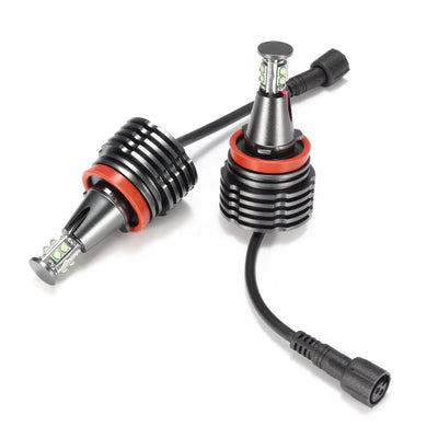 Комплект H8 40W LED Angel Eyes крушки за BMW – CANBUS, жълта / оранжева светлина, OEM 63217760782