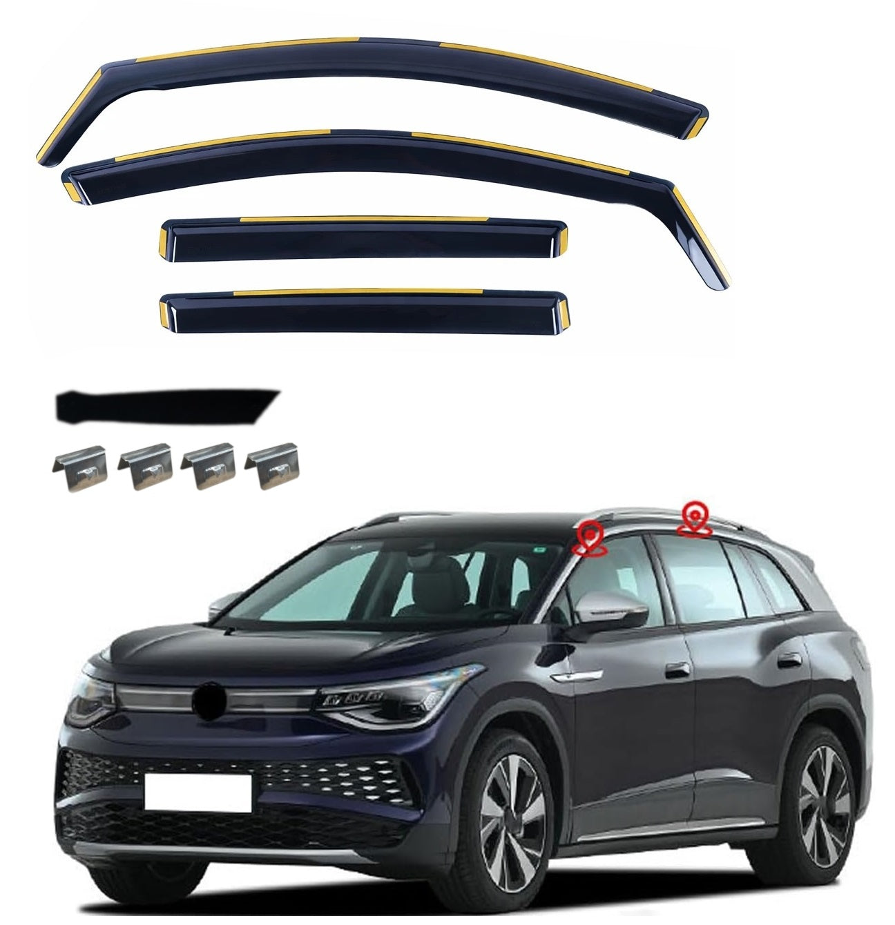 Комплект от 4бр. ветробрани за VW VOLKSWAGEN ID6 MK1 2021+
