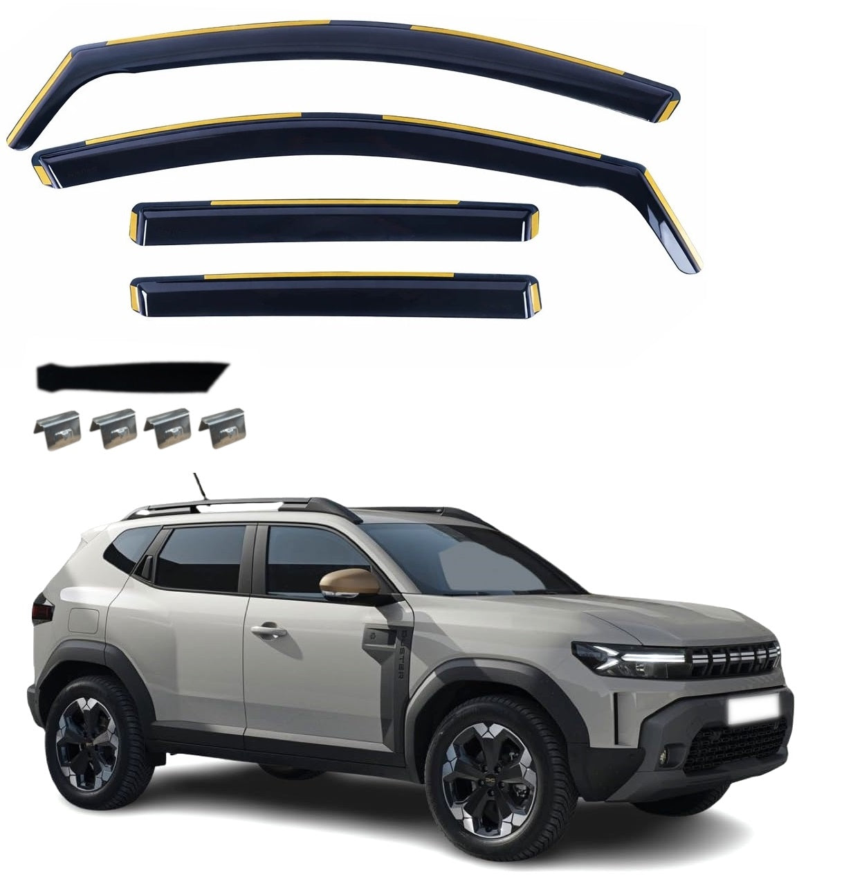 Комплект от 4бр. ветробрани за DACIA DUSTER III 2024 г. +